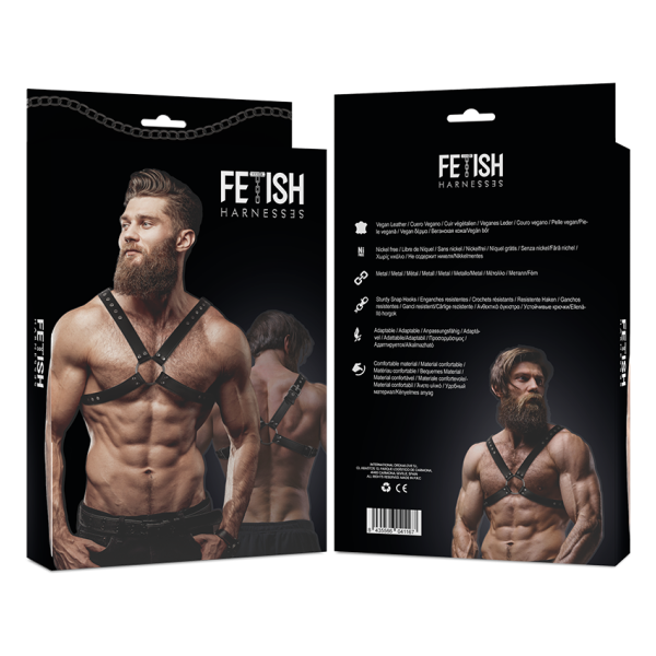 FETISH SUBMISSIVE ATTITUDE - ARNÉS ECOPIEL PECHO CRUZADO HOMBRE