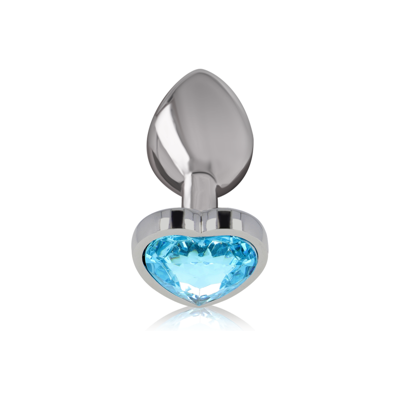 Intense - Plug Anal Metal Aluminio Corazón Azul Talla S | Vybes.it