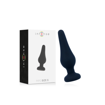 INTENSE - PLUG ANALE PIPO S SILICONE NERO 9,8 CM - INTENSE ANAL TOYS…