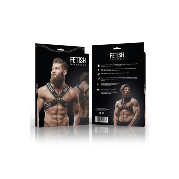 Fetish Submissive Attitude - Arnés Ecopiel Pecho Cruzado Con