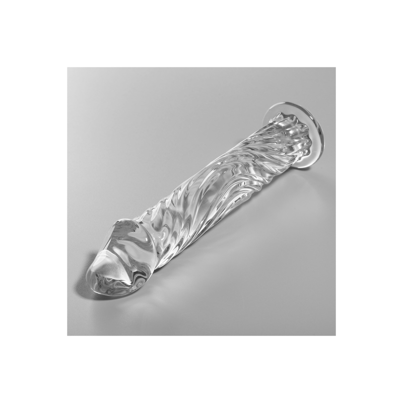 Nebula Series By Ibiza - Model 12 Dildo Borosilicate Glass Clear 17