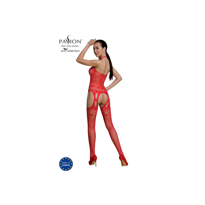 Passion - Eco Collection Bodystocking Eco Bs006 Rojo | Vybes.it