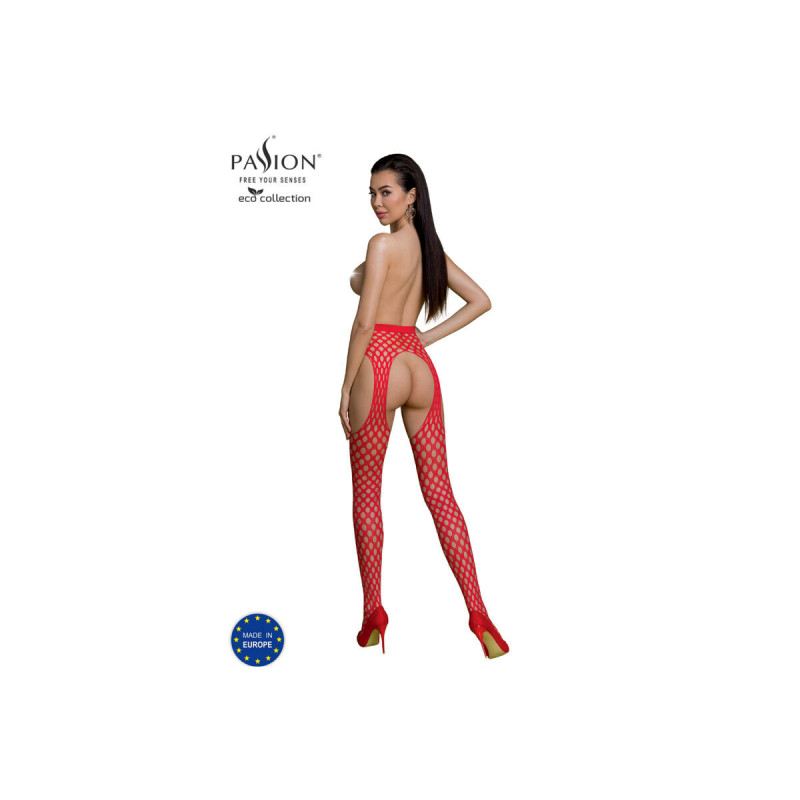 Passion - Eco Collection Bodystocking Eco S003 Rojo | Vybes.it