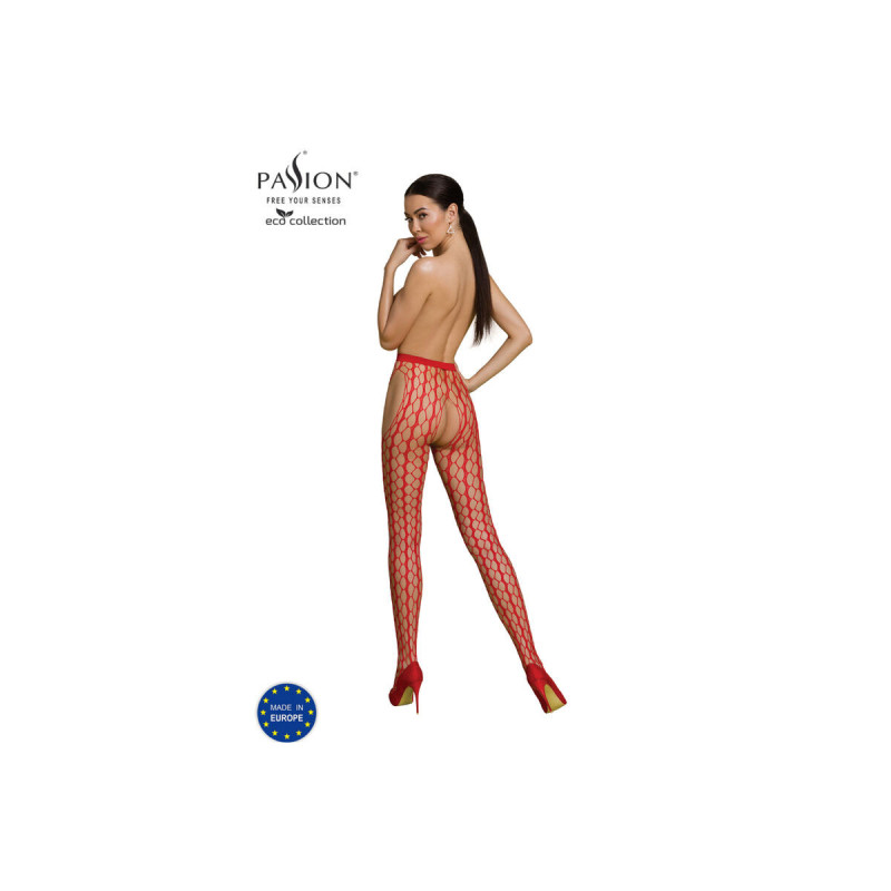 Passion - Eco Collection Bodystocking Eco S007 Rojo | Vybes.it