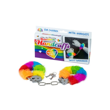 SPENCER & FLEETWOOD - HANDSCHELLEN AUS METALL MIT REGENBOGENGEFÜTTERT…