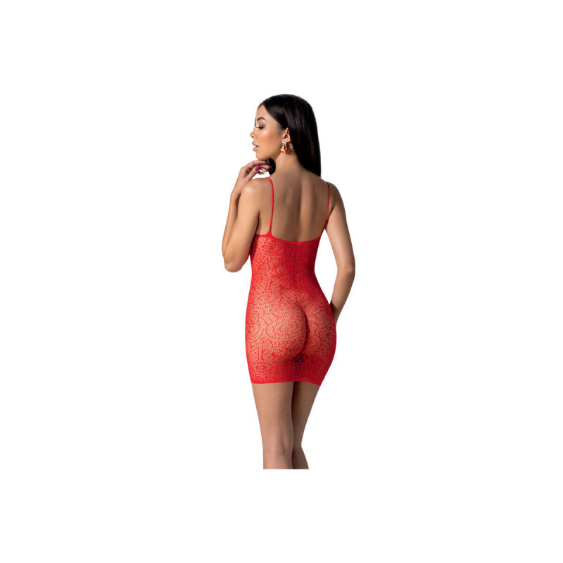 PASSION - BS096 BODYSTOCKING ROUGE TAILLE UNIQUE - PASSION WOMAN BODY…