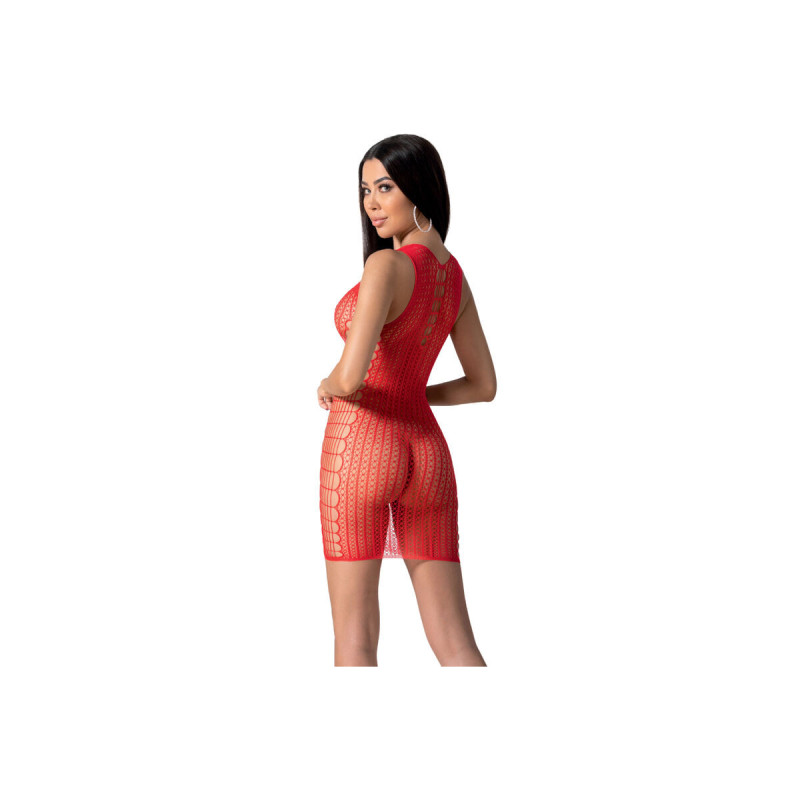 PASSION - BS097 RED BODYSTOCKING ONE SIZE - PASSION WOMAN BODYSTOCKIN…