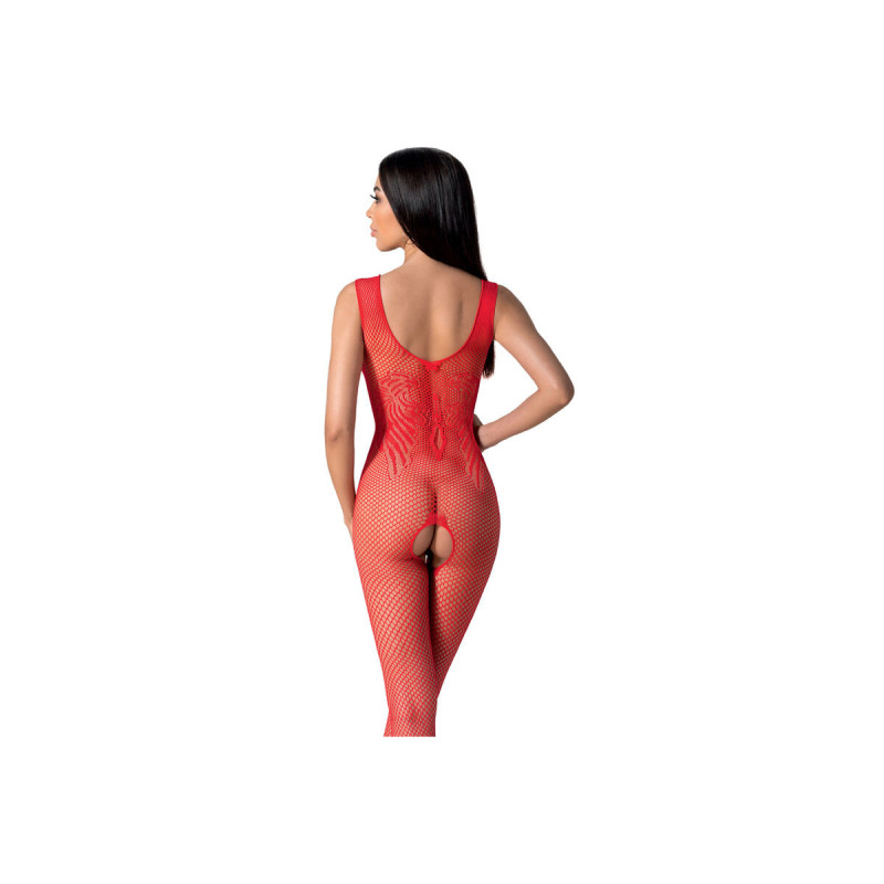 PASSION - BS098 RED BODYSTOCKING ONE SIZE - PASSION WOMAN BODYSTOCKIN…
