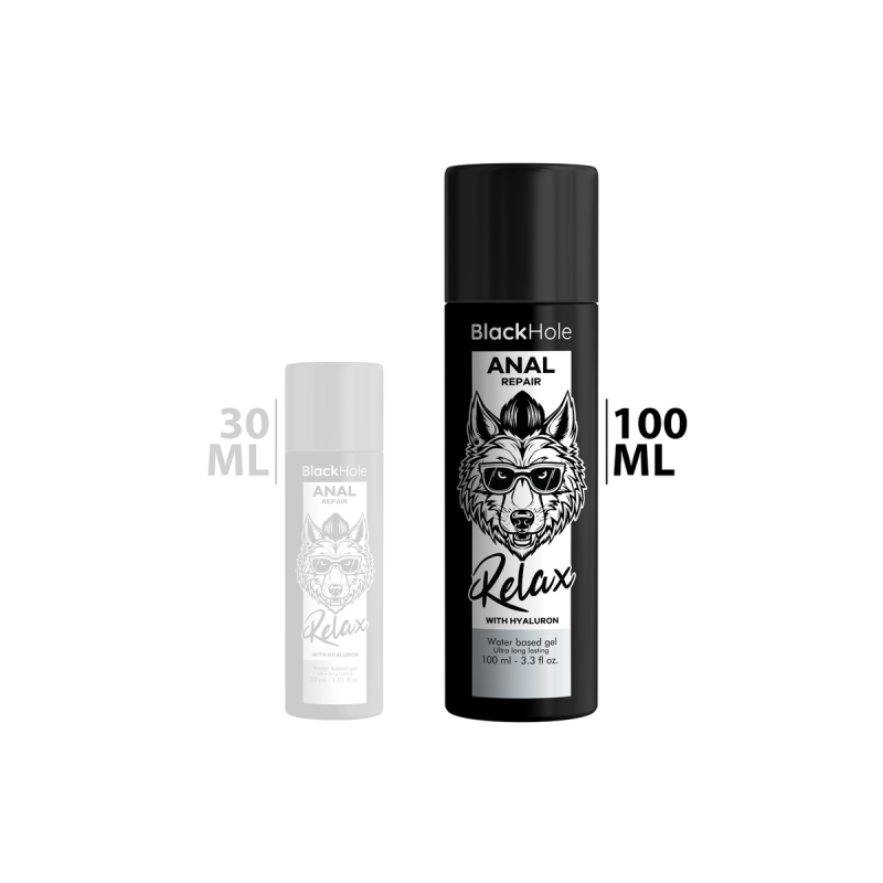BLACK HOLE - RIPARATORE ANALE A BASE D'ACQUA RELAX CON IALURONICO 100…
