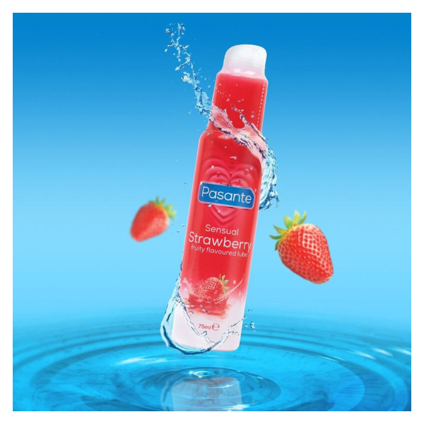 PASANTE - SENSUAL STRAWBERRY WATER-BASED STRAWBERRY FLAVOURED PERSONAL LUBRICANT 75 ML