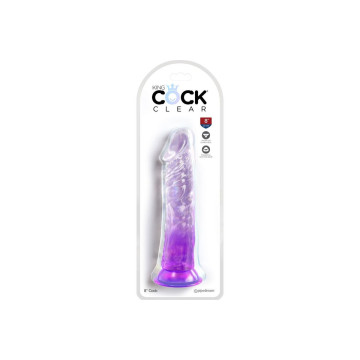 KING COCK - CLEAR PENE REALÍSTICO 19.7 CM MORADO