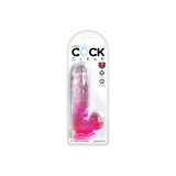 King Cock - Clear Realistischer Penis Mit Kugeln 13.5 Cm Rosa |