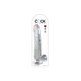 KING COCK - CLEAR DILDO CON TESTÍCULOS 24.8 CM TRANSPARENTE