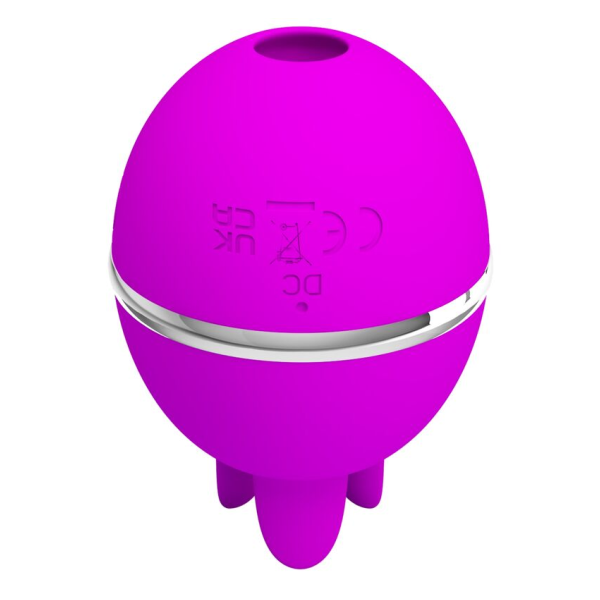 PRETTY LOVE - GEMINI BALL VIBRADOR DE SILICONA REDONDO MORADO