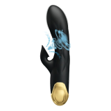 PRETTY LOVE - VIBRATEUR DE LUXE RECHARGEABLE NOIR PLAQUÉ OR