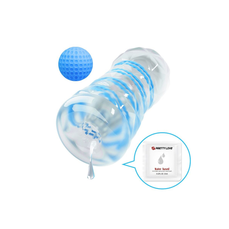 Pretty Love - Masturbador Pequeño Con Espirales Azul | Vybes.it