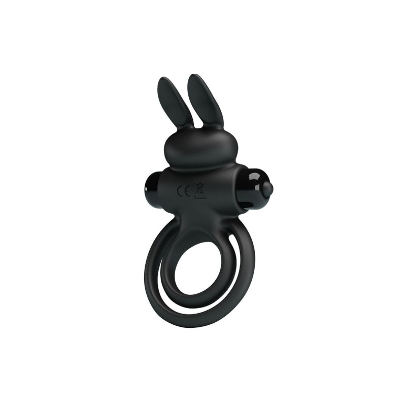 Pretty Love - Anneau De Lapin Vibrator Iii Pour Pénis Noir |