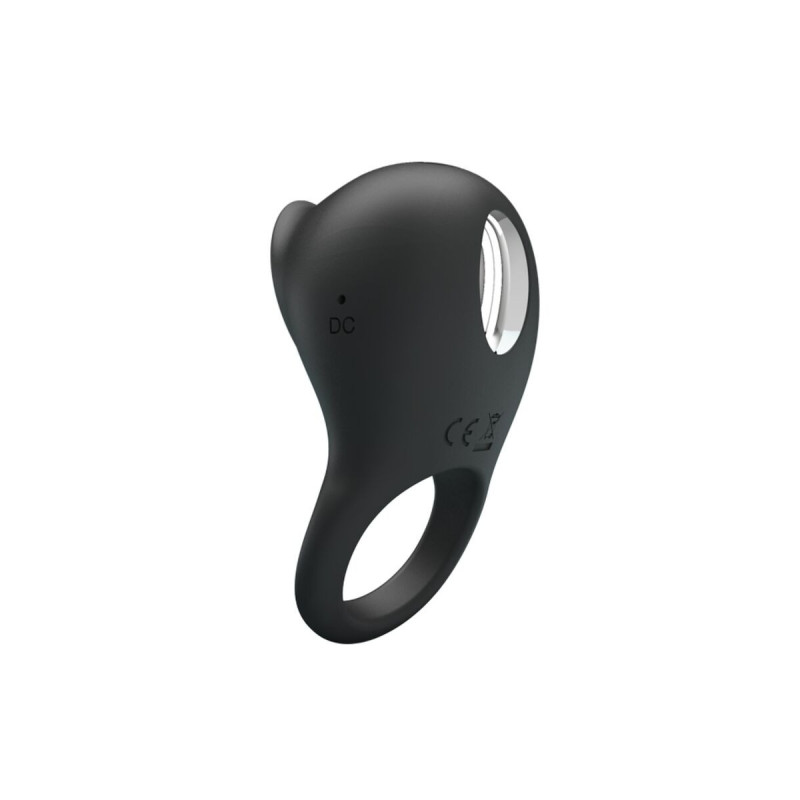 Pretty Love - Anillo Vibrador Para Pene Con Lengua Negro | Vybes.it