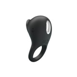 Pretty Love - Anillo Vibrador Para Pene Con Lengua Negro | Vybes.it