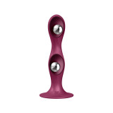 Satisfyer - Double Ball - R Dildo Silicona Granate | Vybes.it