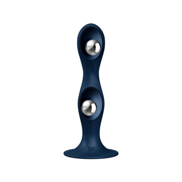 Satisfyer - Double Ball - R Dildo Silicona Azul | Vybes.it