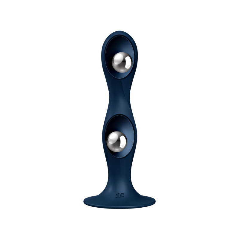 Satisfyer - Double Ball - R Dildo Silicona Azul | Vybes.it
