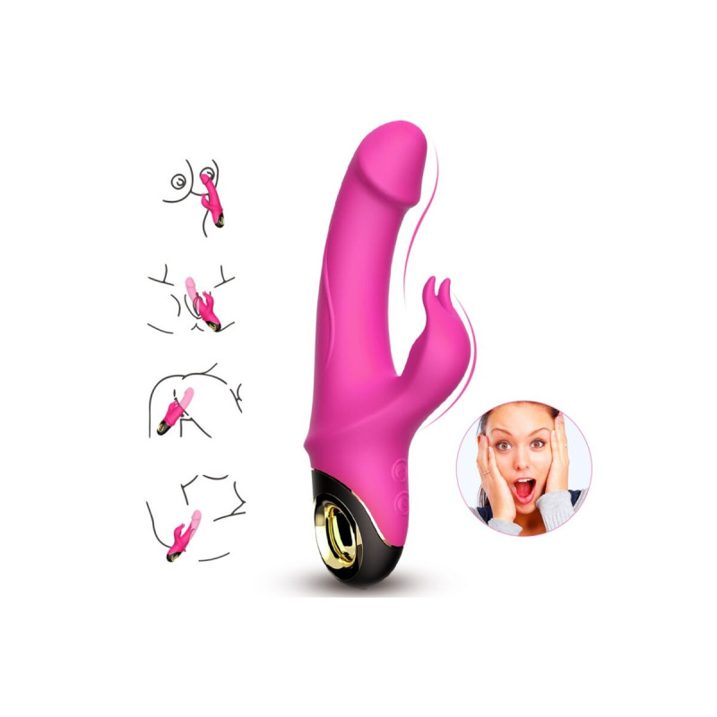 Armony - Meteror Dildo Vibrador Rabbit Rotador Fucsia | Vybes.it