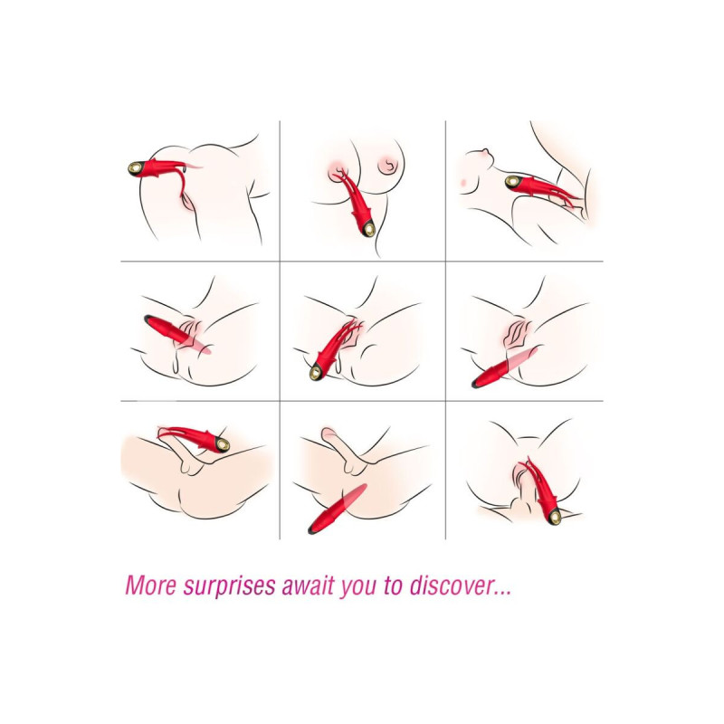 Armony - Vibrateur Shadow Double Tête Teasing Rouge | Vybes.it