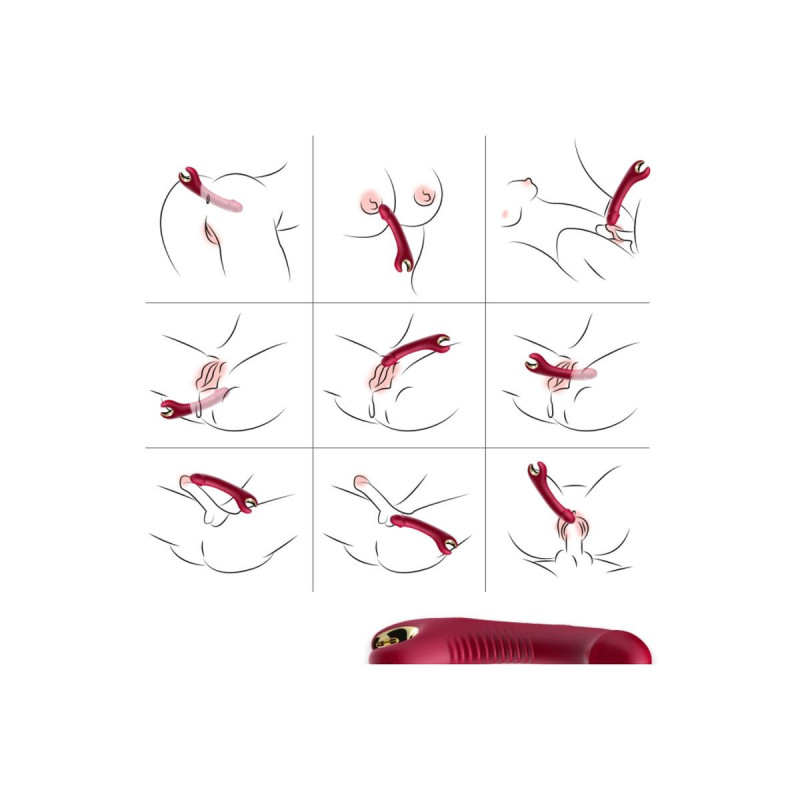 Armony - Prince Dildo Vibrador & Rotador Rojo | Vybes.it