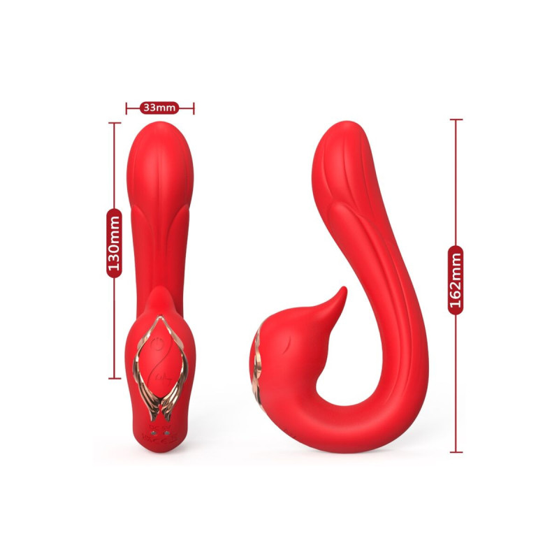 Armony - Delfin Vibrator Multiposition & Wärmeeffekt Rot | Vybes.it