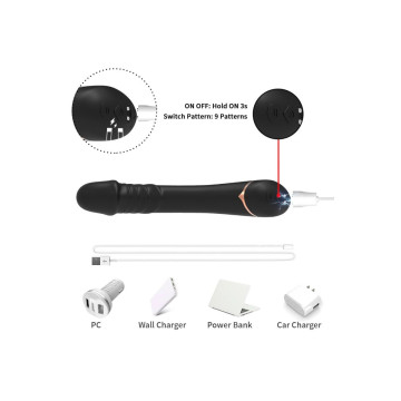 Armony - Dildo Vibrador Silicona Negro | Vybes.it