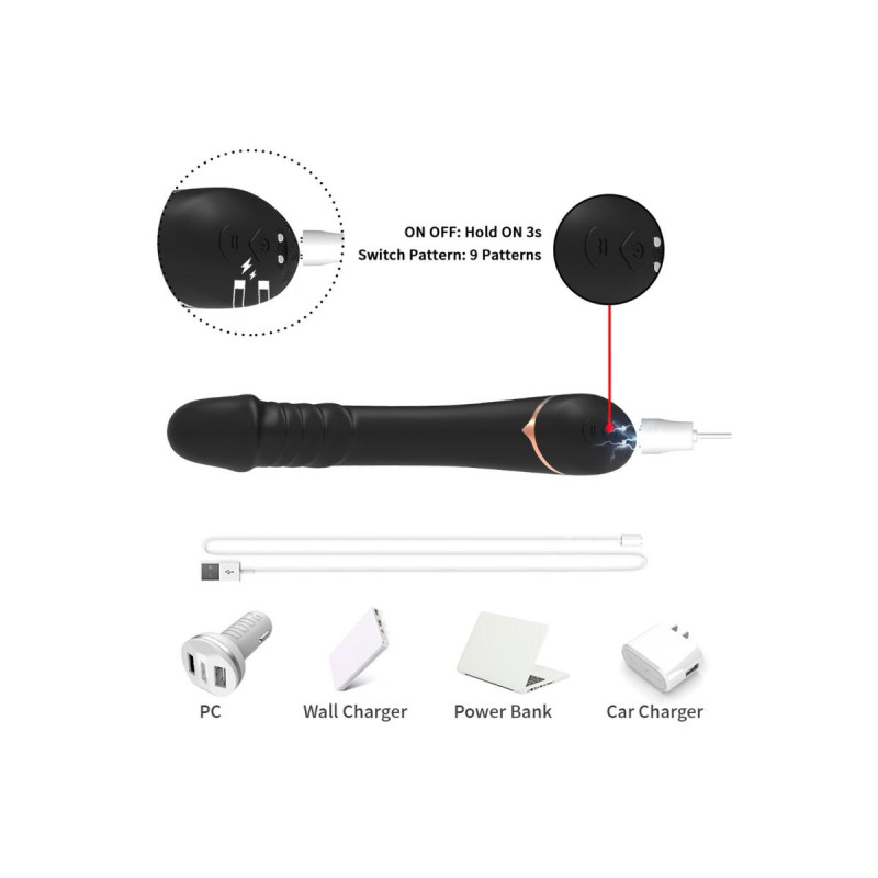Armony - Dildo Vibrador Silicona Negro | Vybes.it