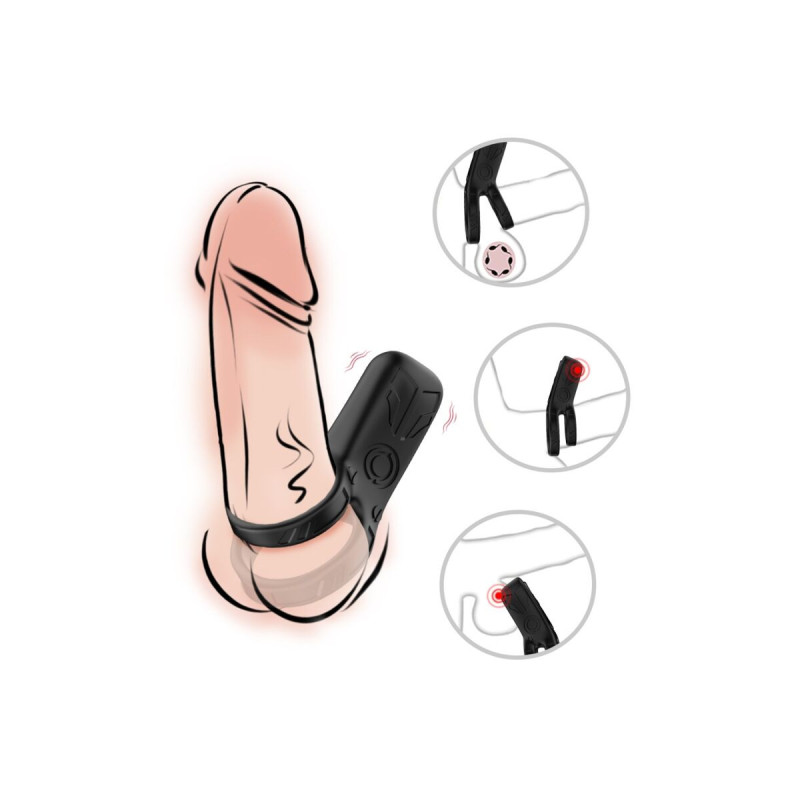 ARMONY - VIBRATEUR DOUBLE ANNEAU NOIR - ARMONY FOR HIM - Cockring ave…