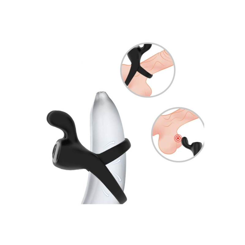 Armony - Anillo Vibrador Rabbit Negro | Vybes.it