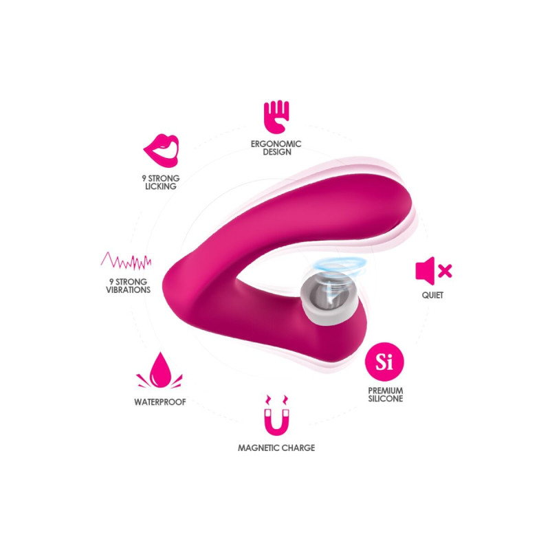 Armony - Secretkiss Léchage De Clit Vibrant Et Vibrateur Fuchsia