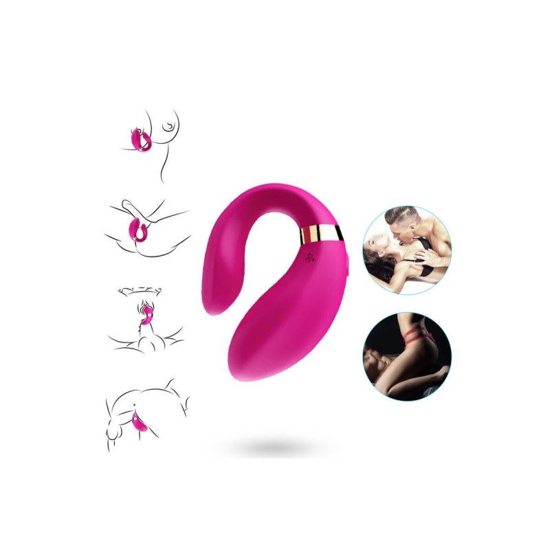 Armony - Vibrateur Croissant Pour Couples Télécommande Fuchsia |