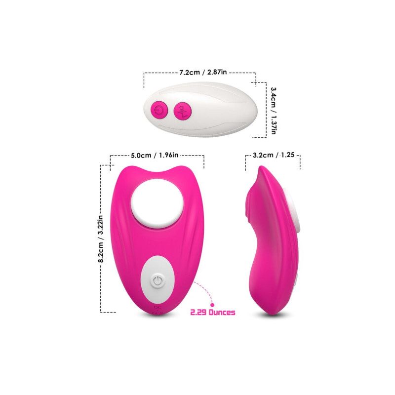 Armony - Butterfly Tragbares Höschen Vibrator Fernbedienung Rosa |