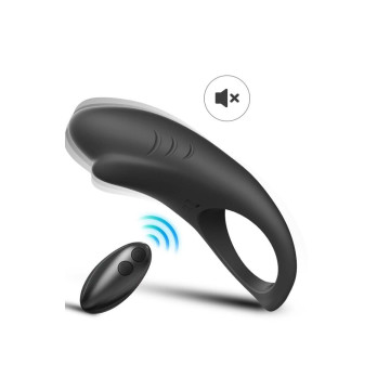 Armony - Anneau Vibrateur Shark Pour Couples Télécommande Noir |