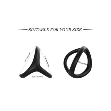 ARMONY - BAGUE TRESOR DOUBLE SILICONE NOIR - ARMONY FOR HIM - Cockrin…
