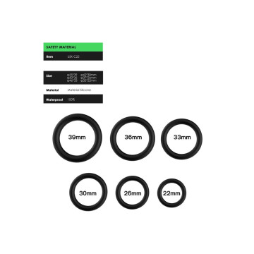 ARMONY - BAGUES SILICONE NOIR - ARMONY FOR HIM - Cockrings sans vibra…
