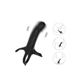 Armony - Dildo Con Anillo & Vibrador Control Remoto Negro | Vybes.it