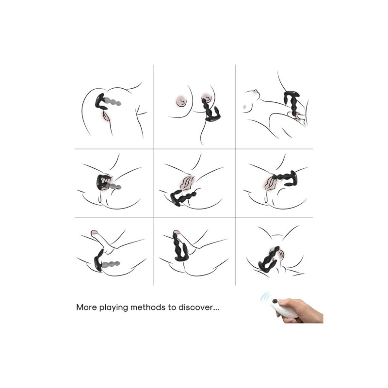 Armony - Manfun Vibrateur & Stimulateur Anal Plug Télécommande Noir