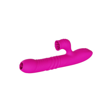 ARMONY - FANNY VIBRATORE MULTIFUNZIONE DOPPIA LINGUA FUCSIA EFFETTO C…