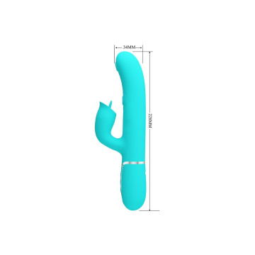 Pretty Love - Kaninchenvibrator Mit Leckendem Aquagrün | Vybes.it
