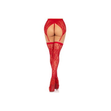 Leg Avenue - Spitzen - Oberteilhöchste & Gartergürtel Rot | Vybes.it
