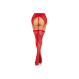 Leg Avenue - Medias Encaje & Liguero Rojo | Vybes.it