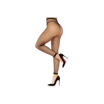 LEG AVENUE - COLLANT A RETE NERO ALLA CAVIGLIA - LEG AVENUE HOSIERY -…