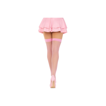 LEG AVENUE - BAS CUISSES RÉSILLE ROSE - LEG AVENUE HOSIERY - Chausset…