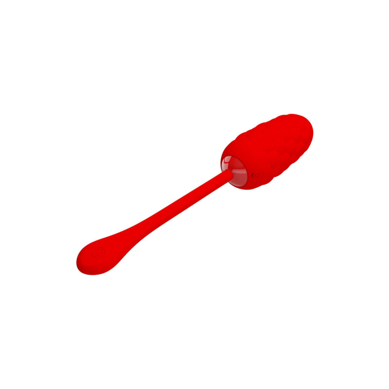 Pretty Love - Huevo Vibrador Con Textura Marina Recargable Rojo |