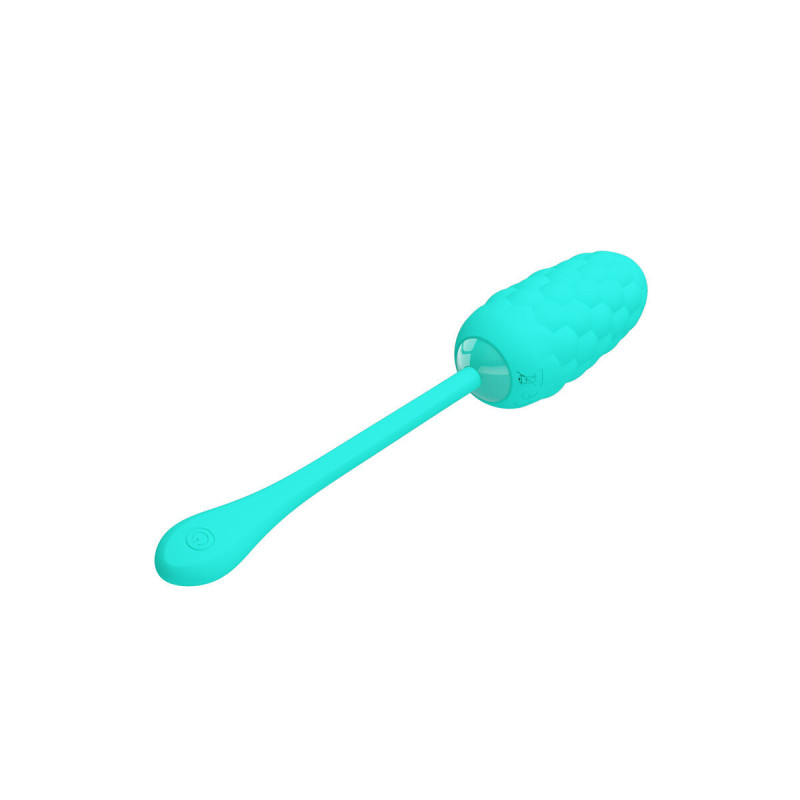 Pretty Love - Huevo Vibrador Con Textura Marina Recargable Verde